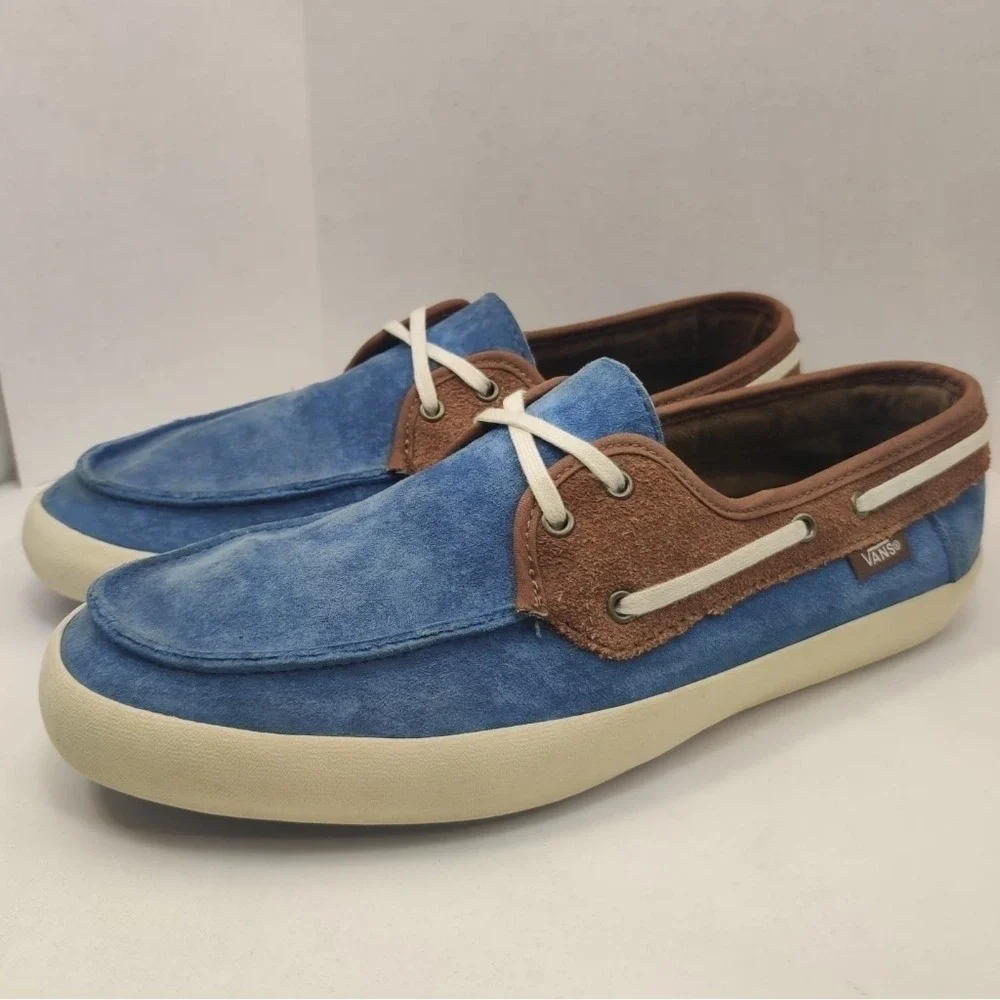 VANS Chauffeur 2.0 Boat Shoes Suede Two Tone Men's 7.5 Preppy Nautical Surf Line